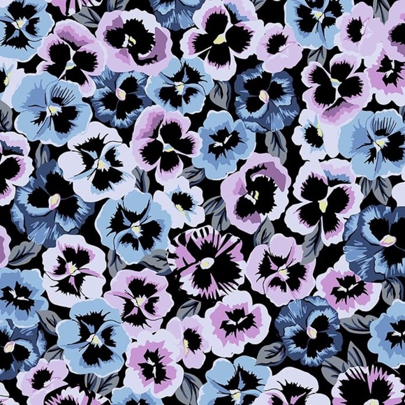 VERA BRADLEY GRAND TOTE PLUM PANSIES X LARGE - Picture 8 of 8